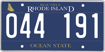 RI license plate 044191