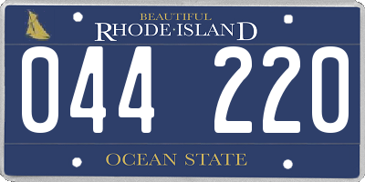 RI license plate 044220