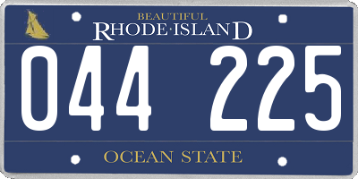 RI license plate 044225
