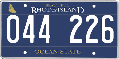RI license plate 044226
