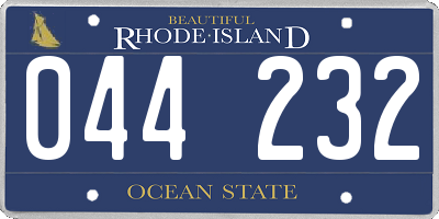 RI license plate 044232