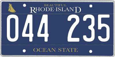 RI license plate 044235