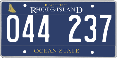 RI license plate 044237