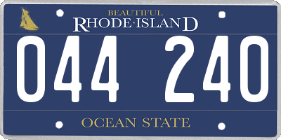 RI license plate 044240