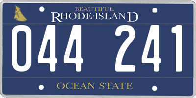 RI license plate 044241