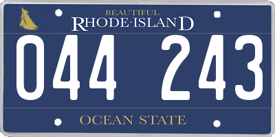 RI license plate 044243