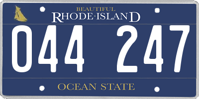 RI license plate 044247