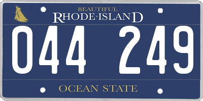 RI license plate 044249