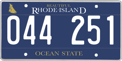 RI license plate 044251