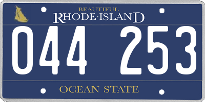 RI license plate 044253