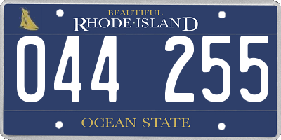 RI license plate 044255