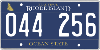 RI license plate 044256