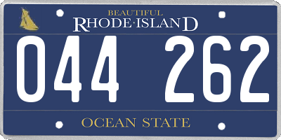 RI license plate 044262