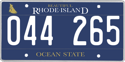 RI license plate 044265