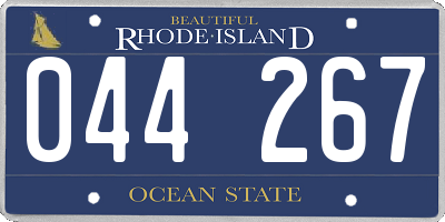 RI license plate 044267