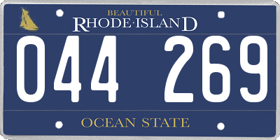 RI license plate 044269