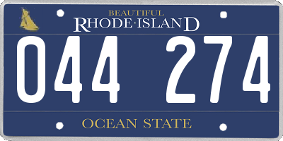 RI license plate 044274