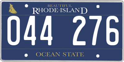 RI license plate 044276