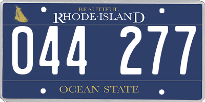 RI license plate 044277