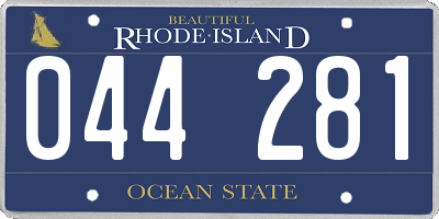 RI license plate 044281