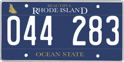 RI license plate 044283