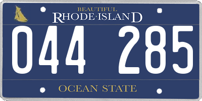 RI license plate 044285