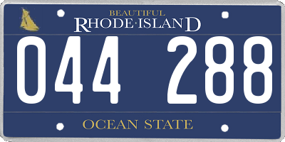 RI license plate 044288