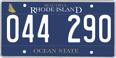 RI license plate 044290