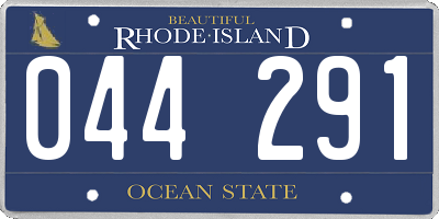 RI license plate 044291