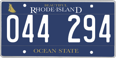 RI license plate 044294