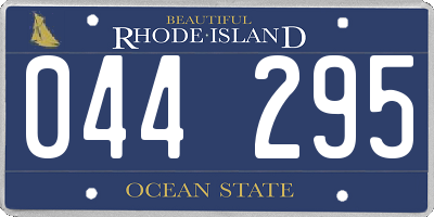 RI license plate 044295