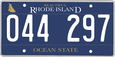 RI license plate 044297