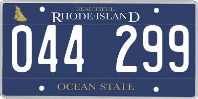 RI license plate 044299