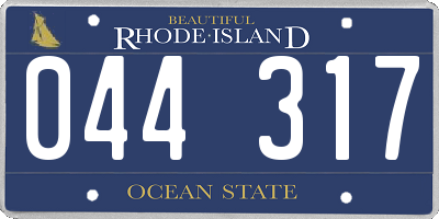 RI license plate 044317
