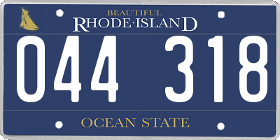 RI license plate 044318