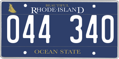 RI license plate 044340