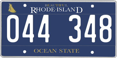 RI license plate 044348
