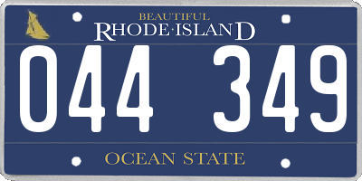 RI license plate 044349