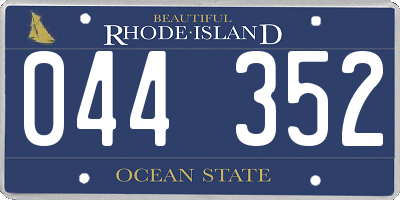 RI license plate 044352