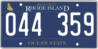 RI license plate 044359