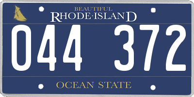 RI license plate 044372