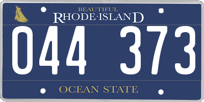 RI license plate 044373