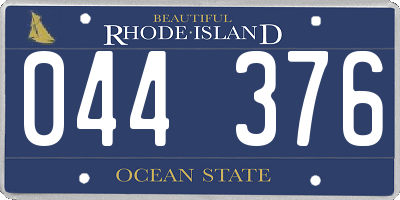 RI license plate 044376