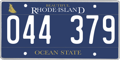 RI license plate 044379