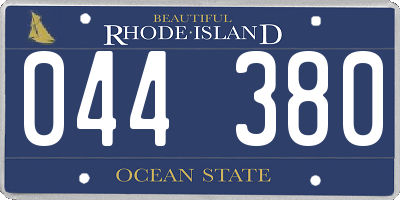 RI license plate 044380
