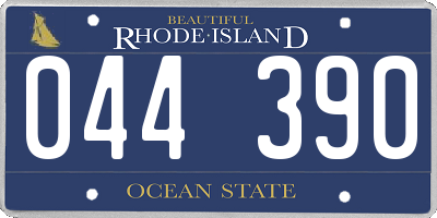 RI license plate 044390