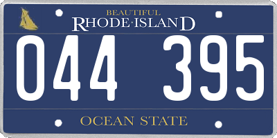 RI license plate 044395