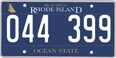 RI license plate 044399