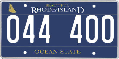 RI license plate 044400