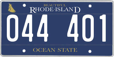 RI license plate 044401